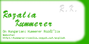 rozalia kummerer business card